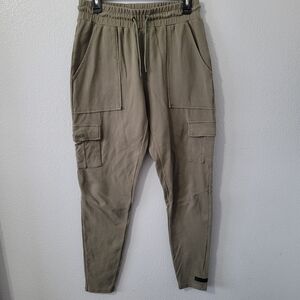 Alphalete Identity Green Cargo Pants with Elastic Waistband and Cuffs Xl